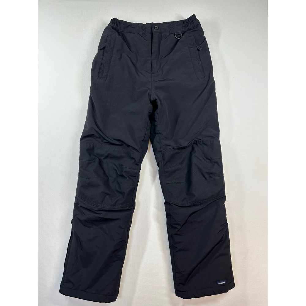 Lands End Kids Squall Waterproof Insulated Iron Knee Snow‎ Pants Sz 14S Black